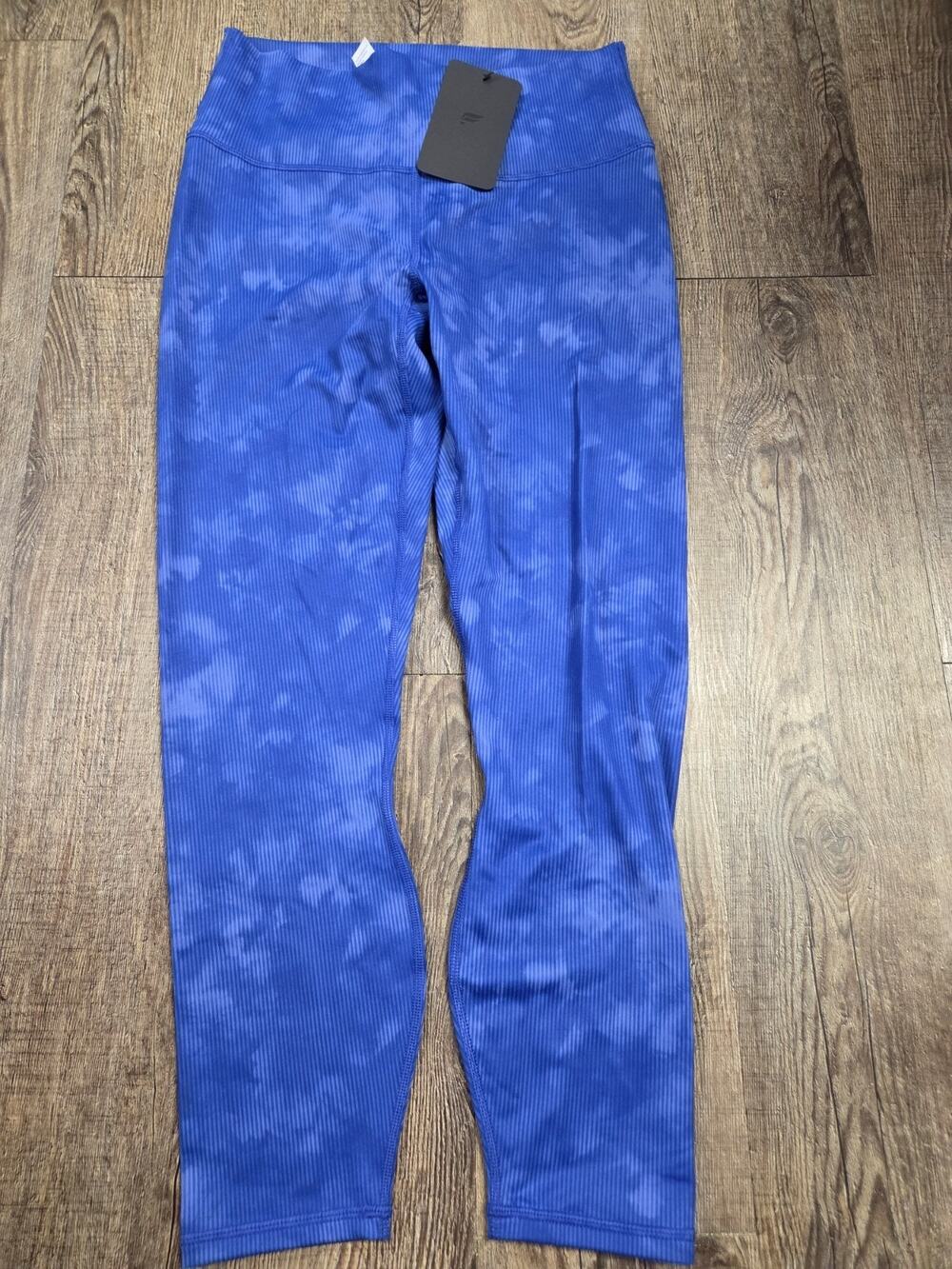 Fabletics NWT Define PowerHold High-Waisted 7/8 Legging Admiral Blue Solar Dye M